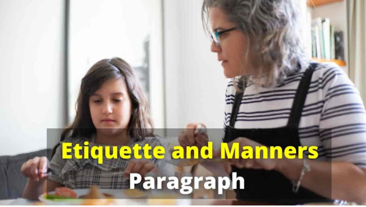 etiquette and manners paragraph with bangla meaning